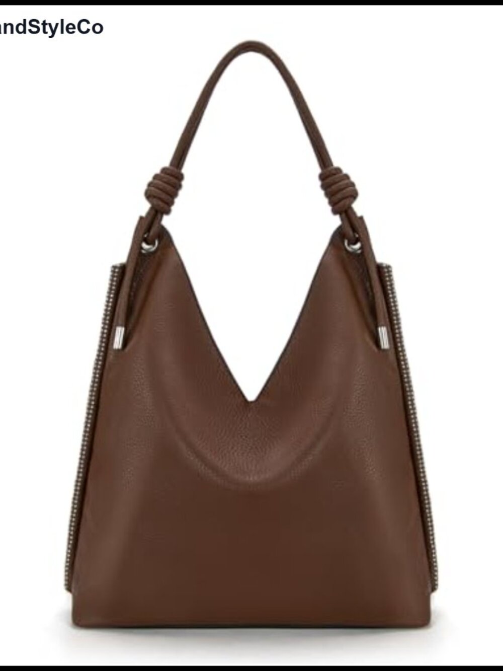 Slouchy Hobo Purse Women Large Vegan Leather Shoulder Bag Knotted Handle